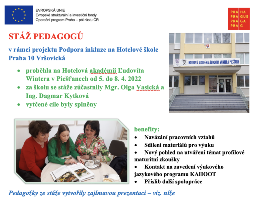 Stáž pedagogů